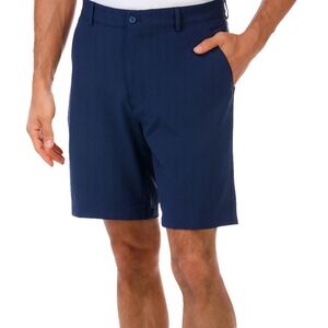 Mens Greg Norman Woven Navy Seersucker Performance Stretch Shorts Size 42